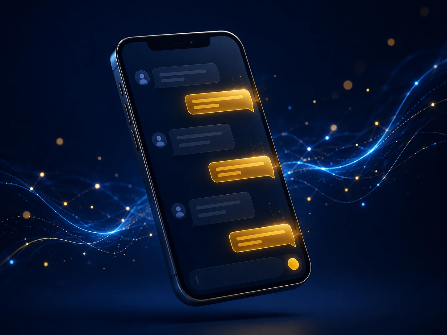 AI Assistant chat interface illustration